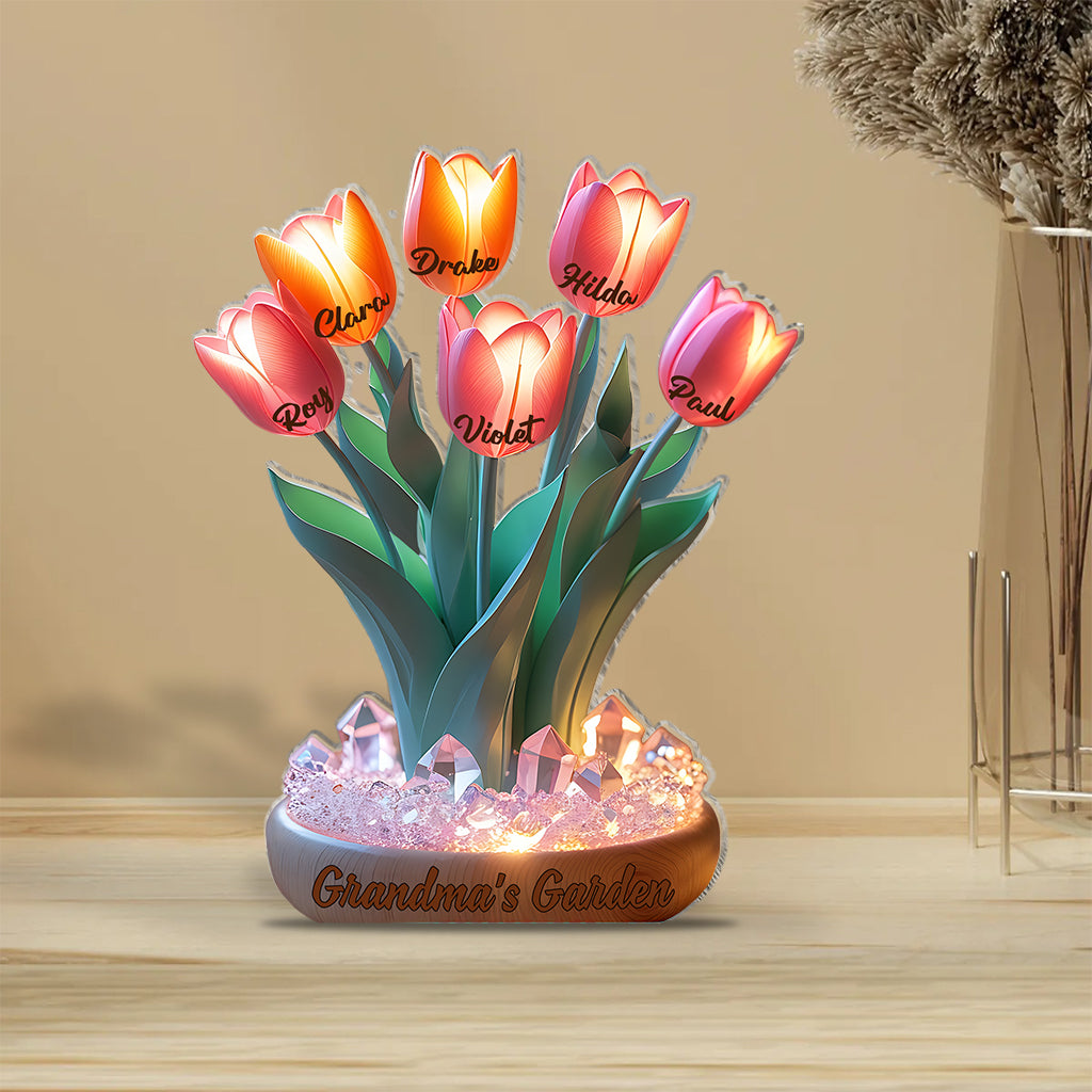 Grandma's Garden - Personalized Grandma Custom Shaped Acrylic Plaque