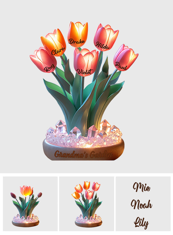 Grandma's Garden - Personalized Grandma Custom Shaped Acrylic Plaque