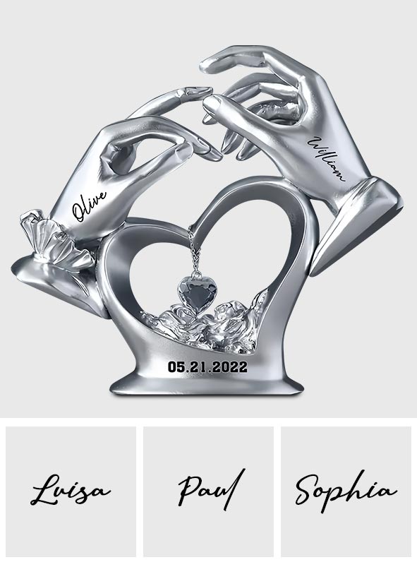 Christmas Anniversary Gift for Couple - Personalized Couple Custom Shaped Acrylic Plaque