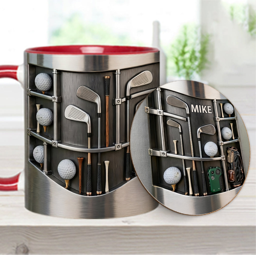 Love Goft - Personalized Golf Accent Mug & Coaster
