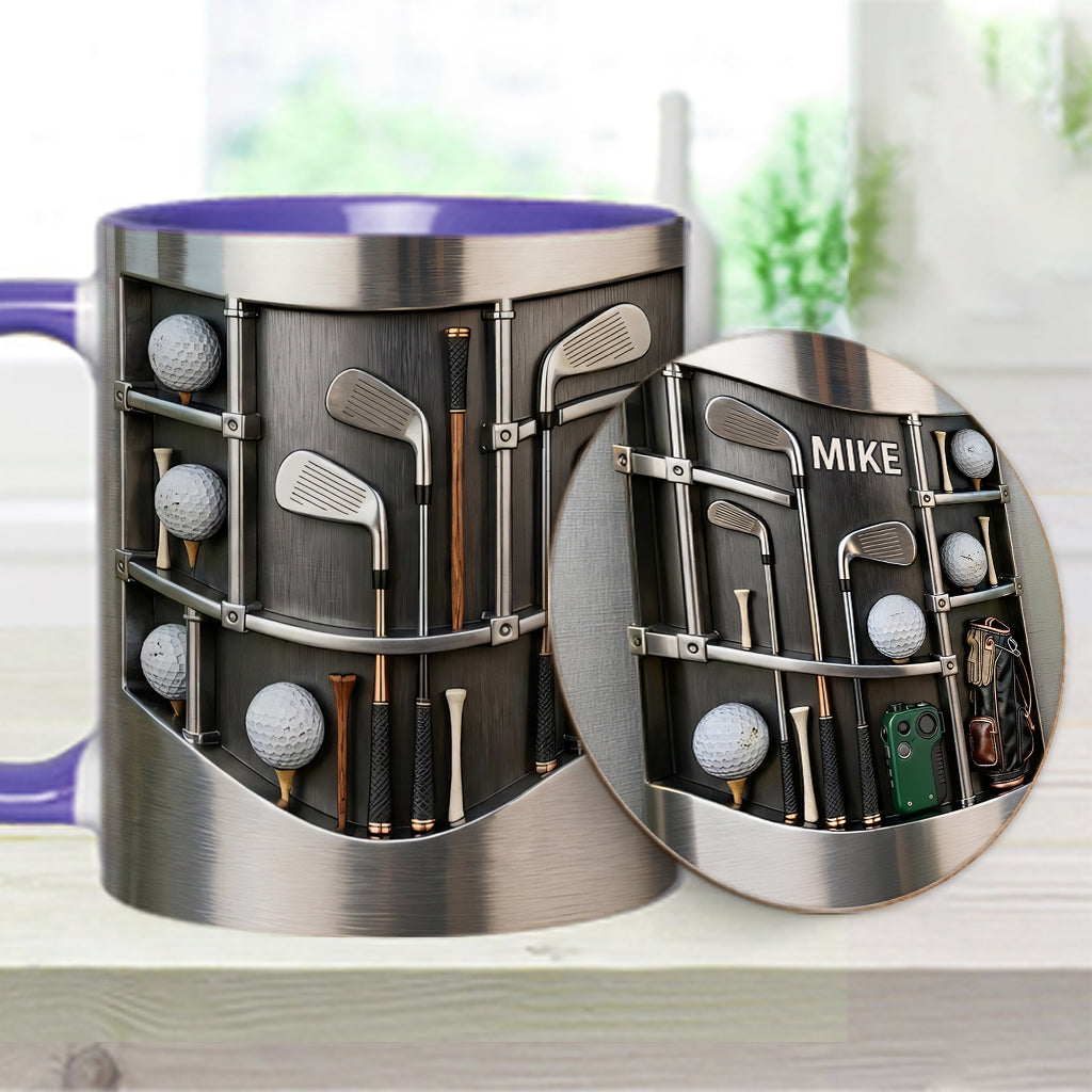 Love Goft - Personalized Golf Accent Mug & Coaster
