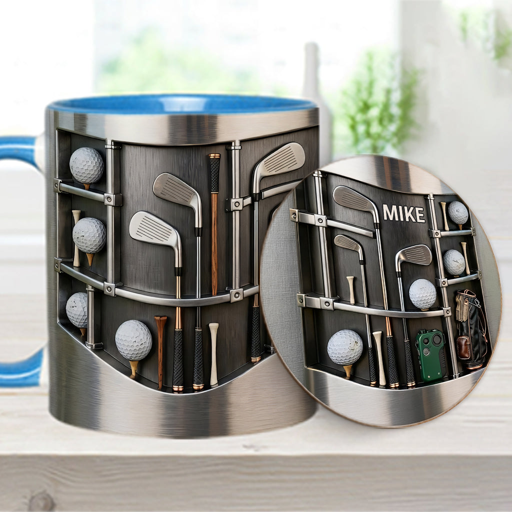 Love Goft - Personalized Golf Accent Mug & Coaster