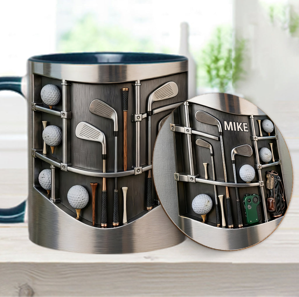 Love Goft - Personalized Golf Accent Mug & Coaster