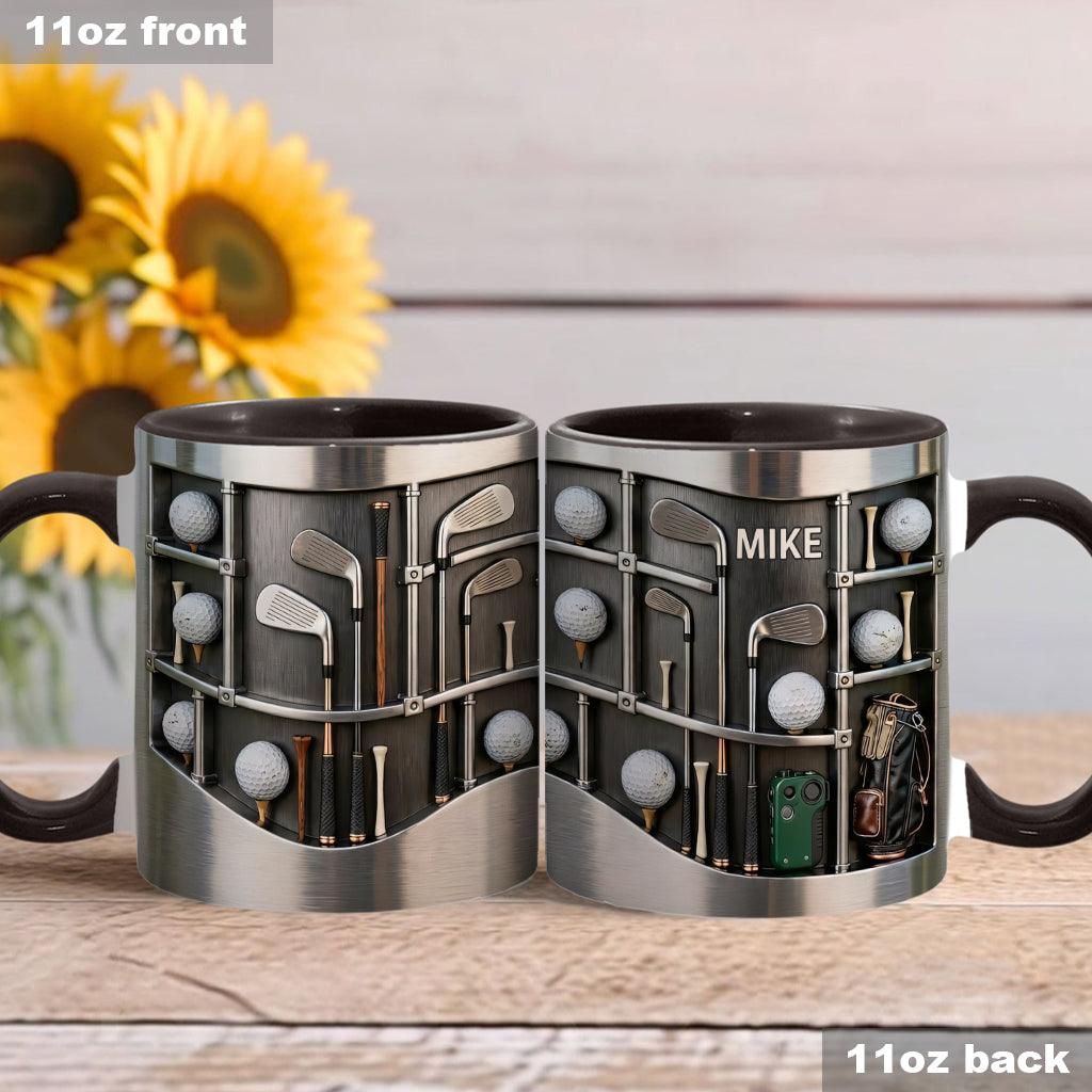 Love Goft - Personalized Golf Accent Mug & Coaster