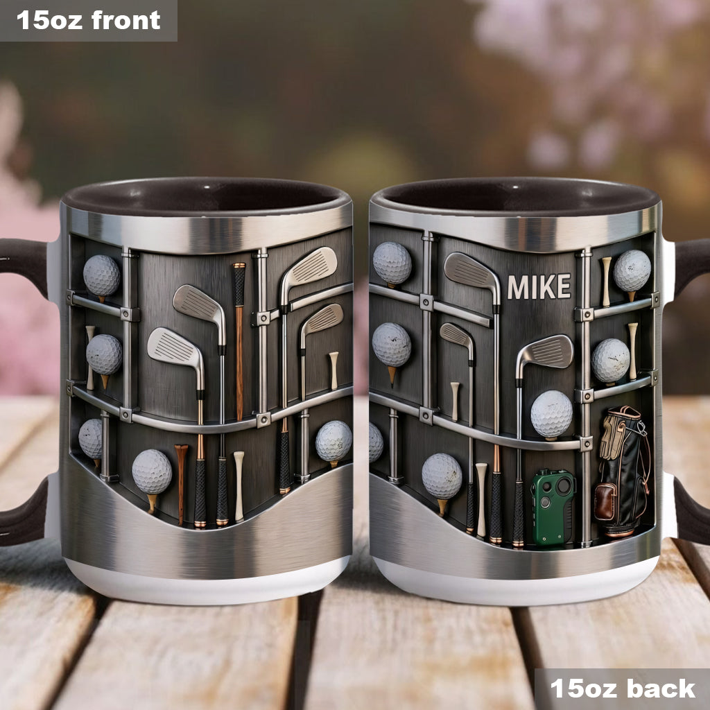 Love Goft - Personalized Golf Accent Mug & Coaster