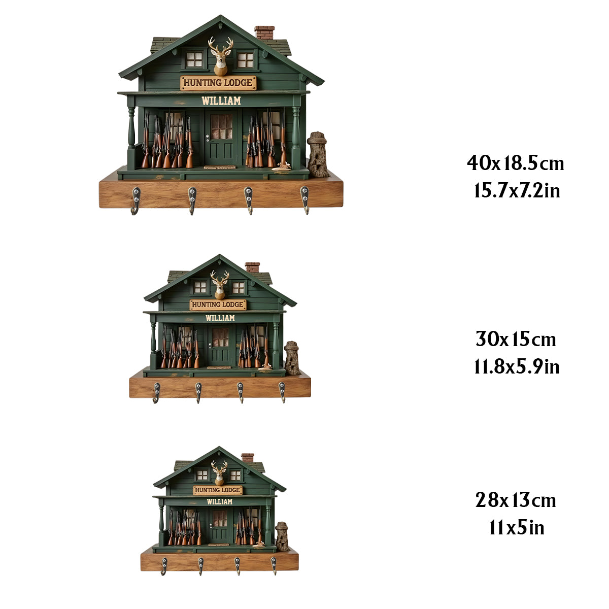 Love Hunting - Personalized Hunting Custom Shaped Hanging Rack