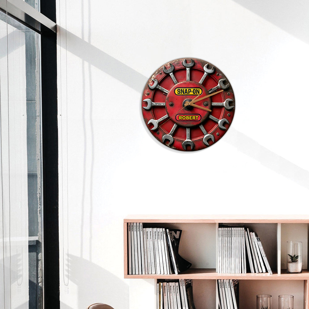 Time To Snap-On - Personalized Mechanic Wall Clock