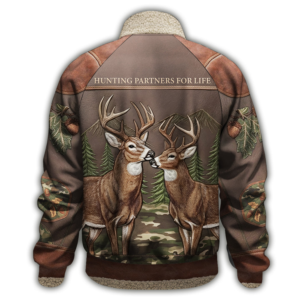 Hunting Partners For Life - Personalized Hunting Zip Jacket