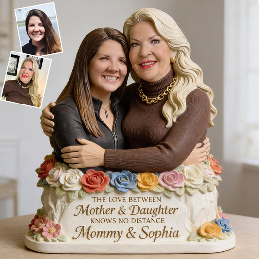 Love Between Mother And Daughter - Personalized Mother Custom Shaped Acrylic Plaque