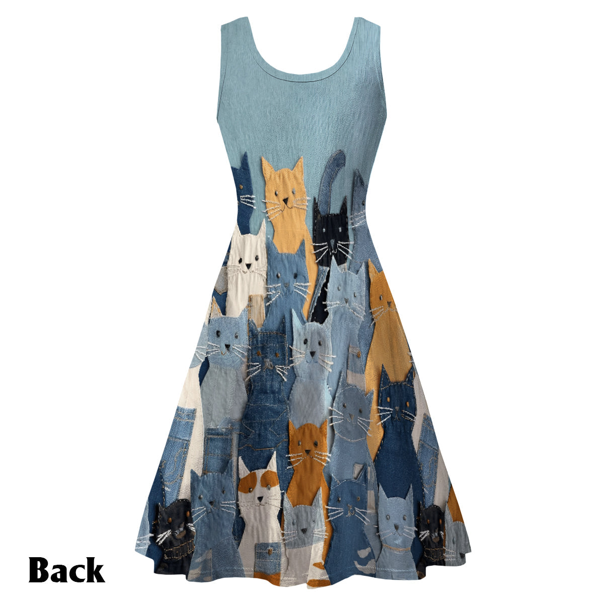 Just A Girl Who Loves Cats - Personalized Cat Sleeveless Dress