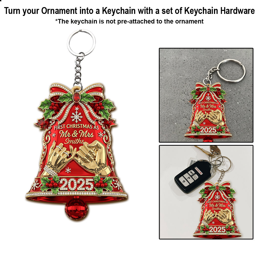 First Christmas As Mr. & Mrs. - Personalized Couple Ornament