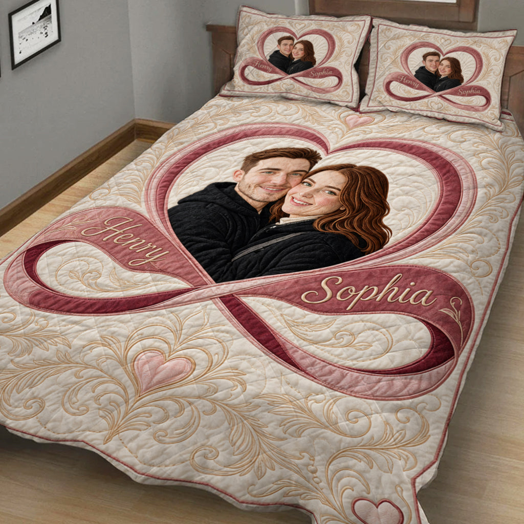 Custom Any Photo - Personalized Couple Quilt Set