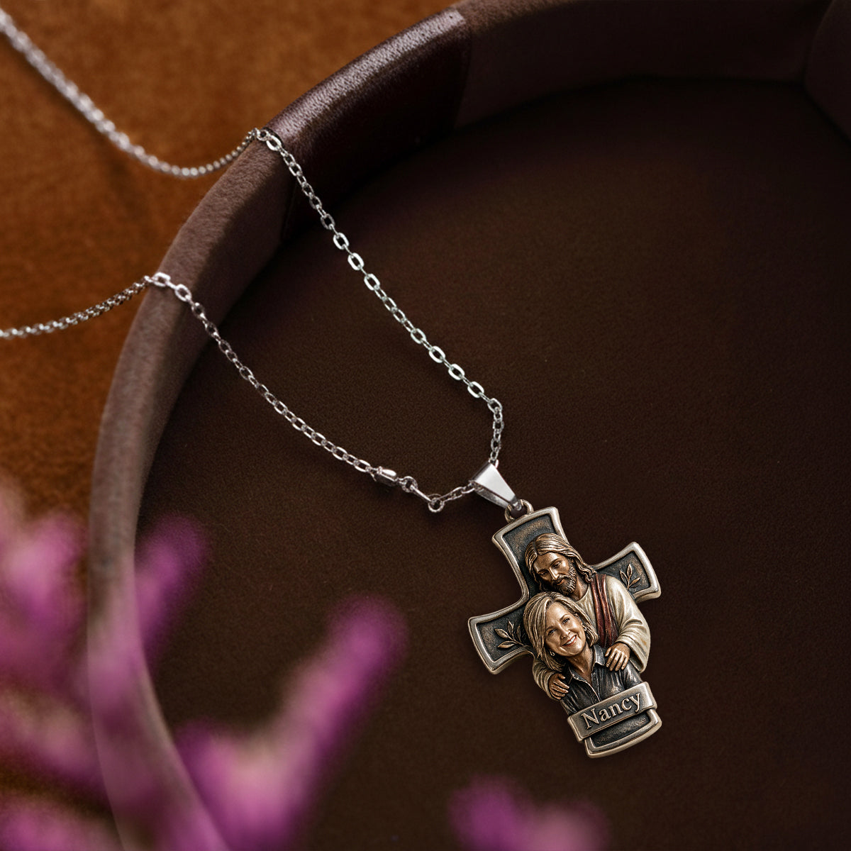 Believer - Personalized Christian Shaped Metal Pendant Necklace
