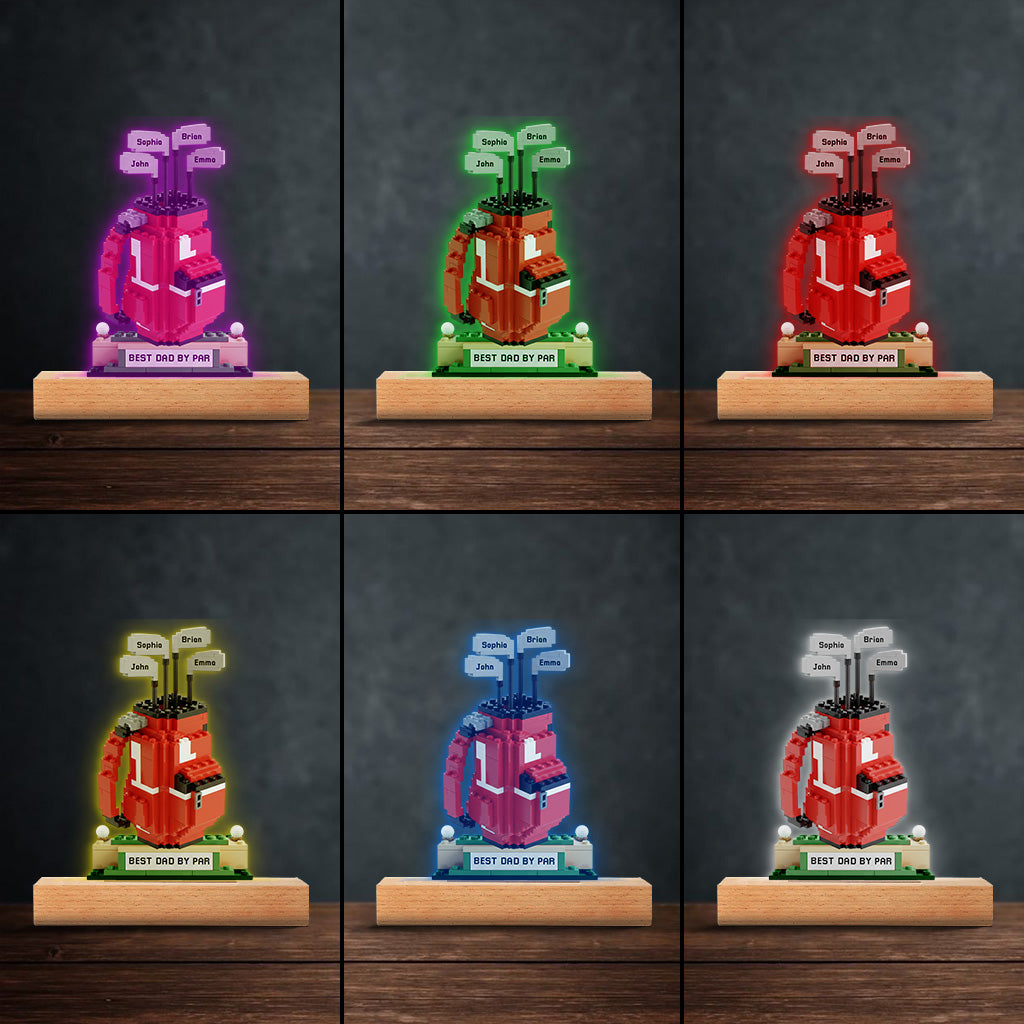 Best Dad By Par - Personalized Golf Custom Shaped Acrylic Plaque