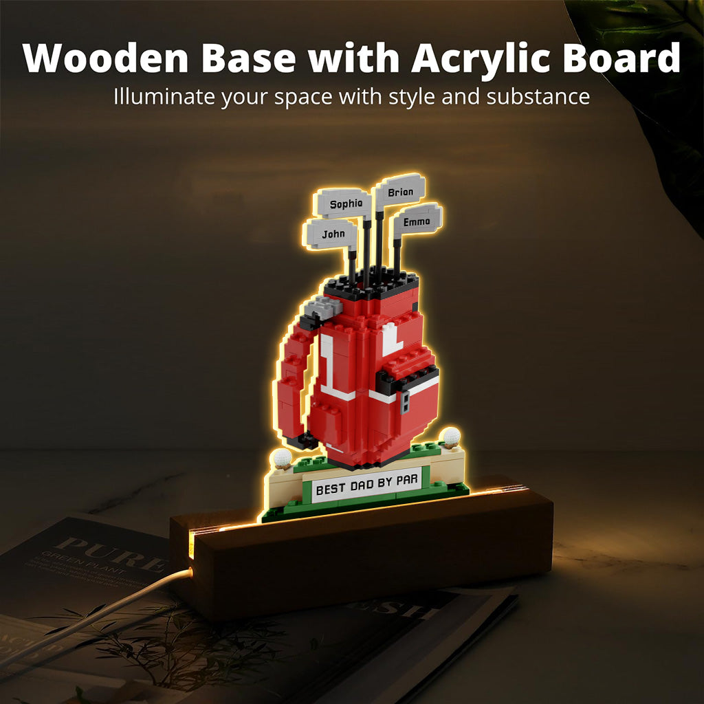 Best Dad By Par - Personalized Golf Custom Shaped Acrylic Plaque