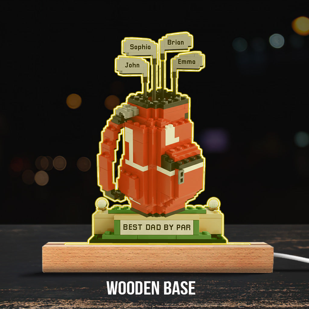 Best Dad By Par - Personalized Golf Custom Shaped Acrylic Plaque