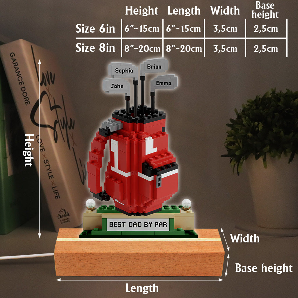 Best Dad By Par - Personalized Golf Custom Shaped Acrylic Plaque