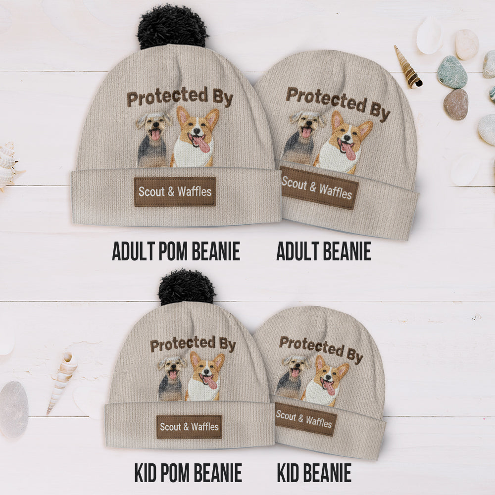 Loved And Protected By Furry Friends - Personalized Dog Beanie Hat