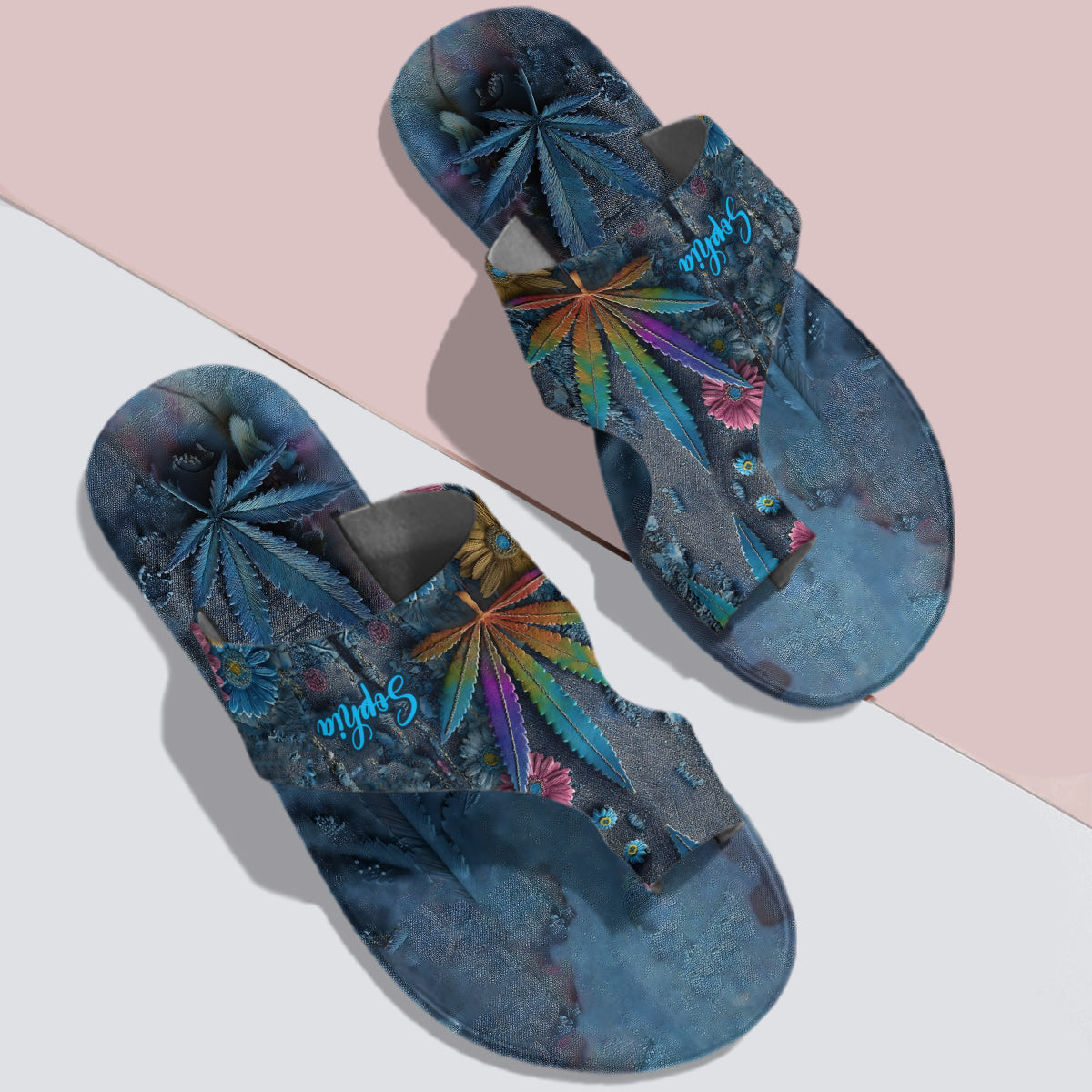 Stoner Chic - Personalized Weed Open Toe Sandals