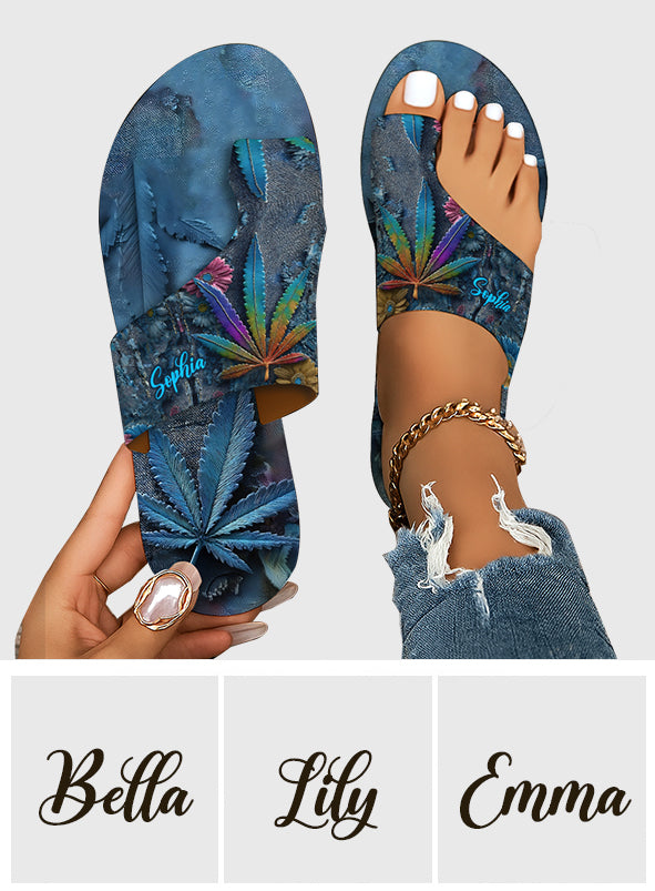 Stoner Chic - Personalized Weed Open Toe Sandals