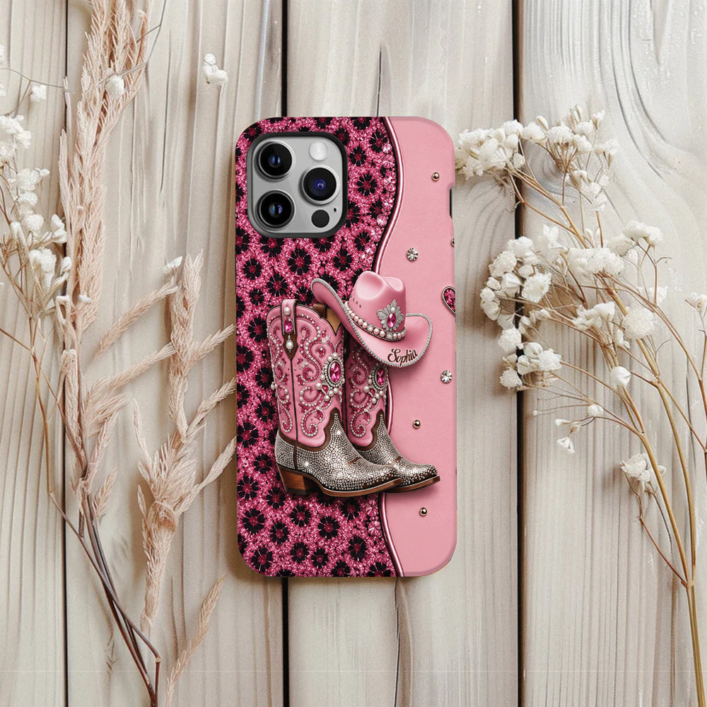 Cowgirl Boots - Personalized Cowgirl Full Print Phone Case