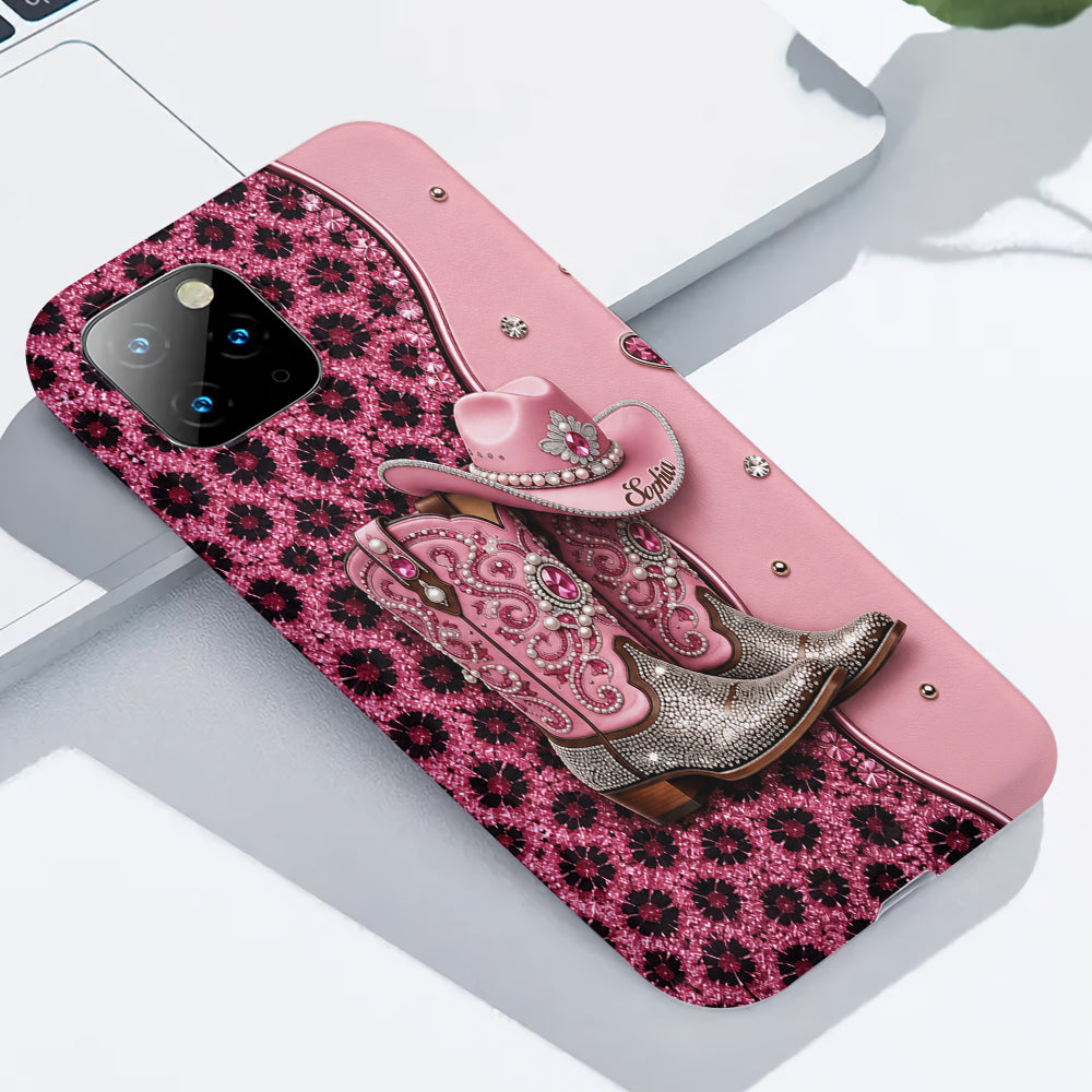 Cowgirl Boots - Personalized Cowgirl Full Print Phone Case