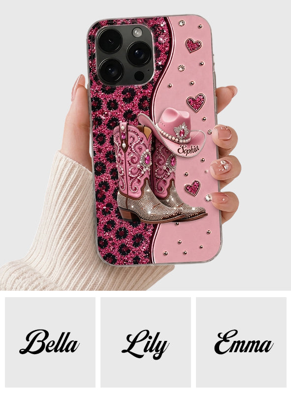 Cowgirl Boots - Personalized Cowgirl Full Print Phone Case
