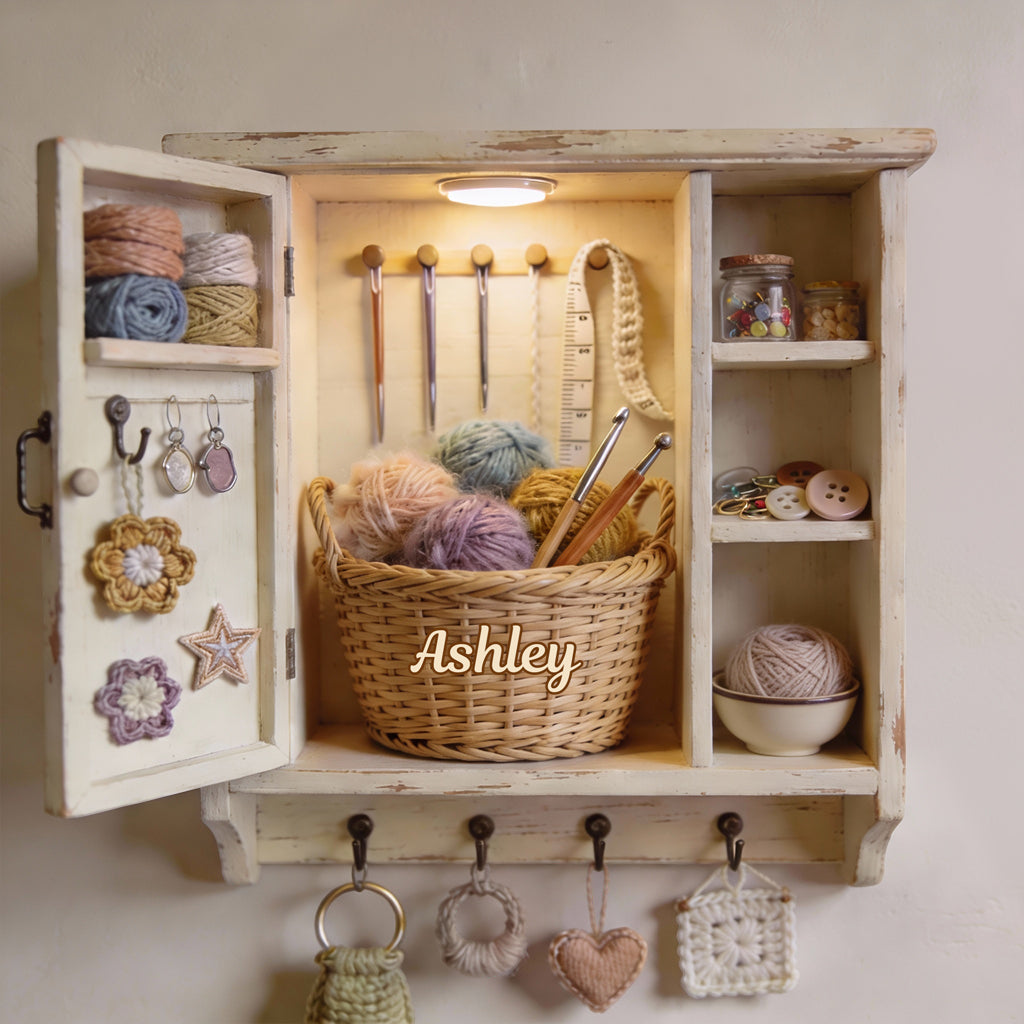 Love Crocheting - Personalized Crocheting Custom Shaped Hanging Rack