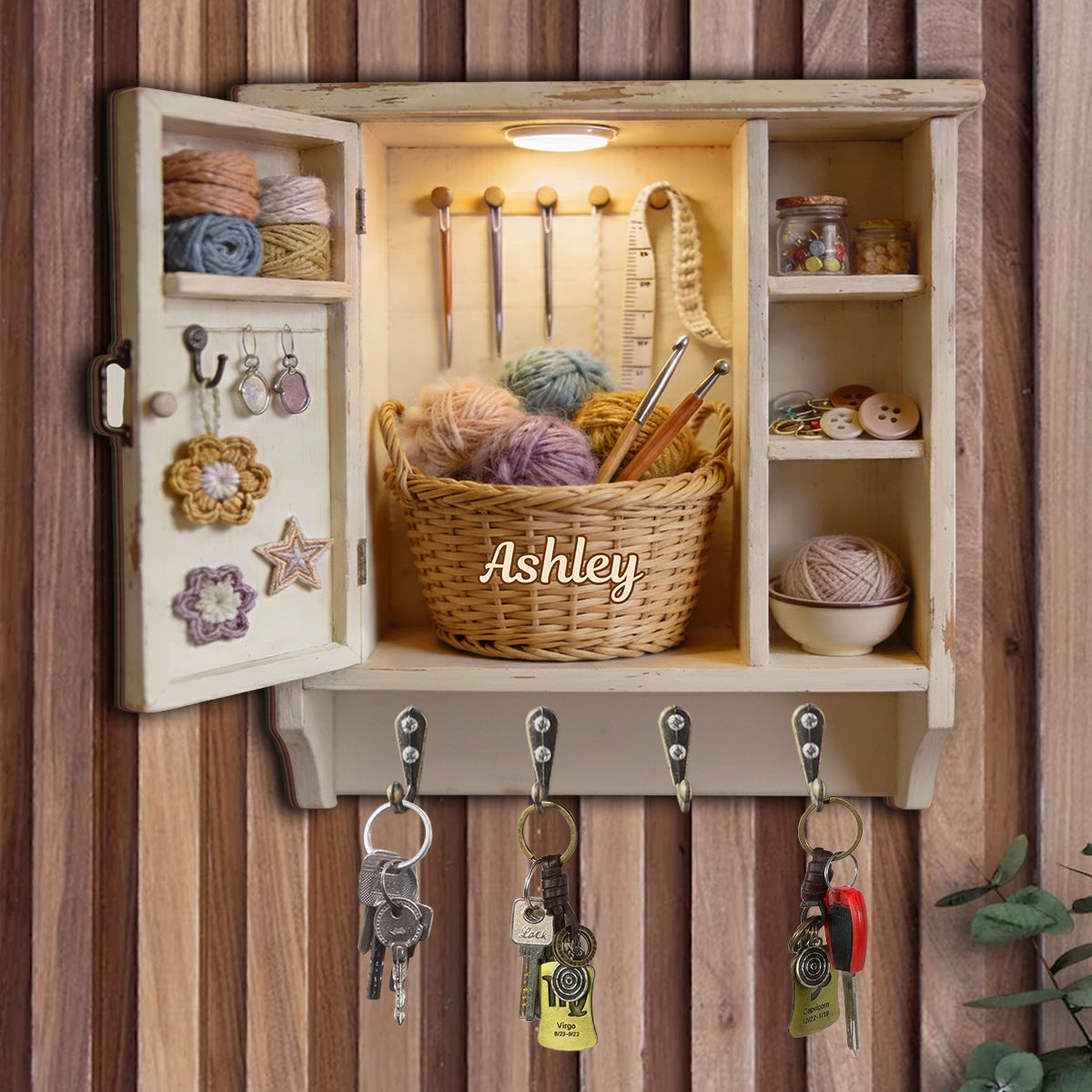 Love Crocheting - Personalized Crocheting Custom Shaped Hanging Rack