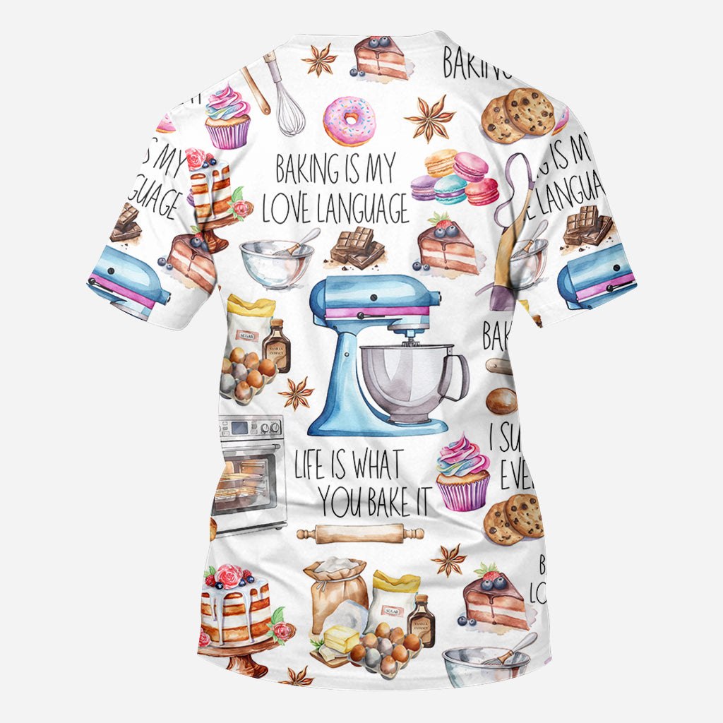 Baking Is My Love Language - Personalized Baking All Over Shirt