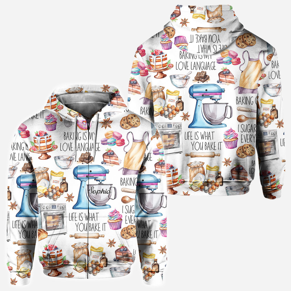Baking Is My Love Language - Personalized Baking All Over Shirt