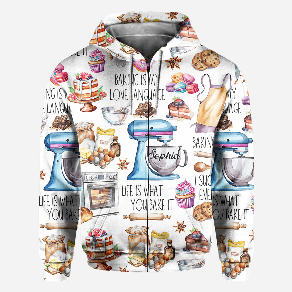 Baking Is My Love Language - Personalized Baking All Over Shirt