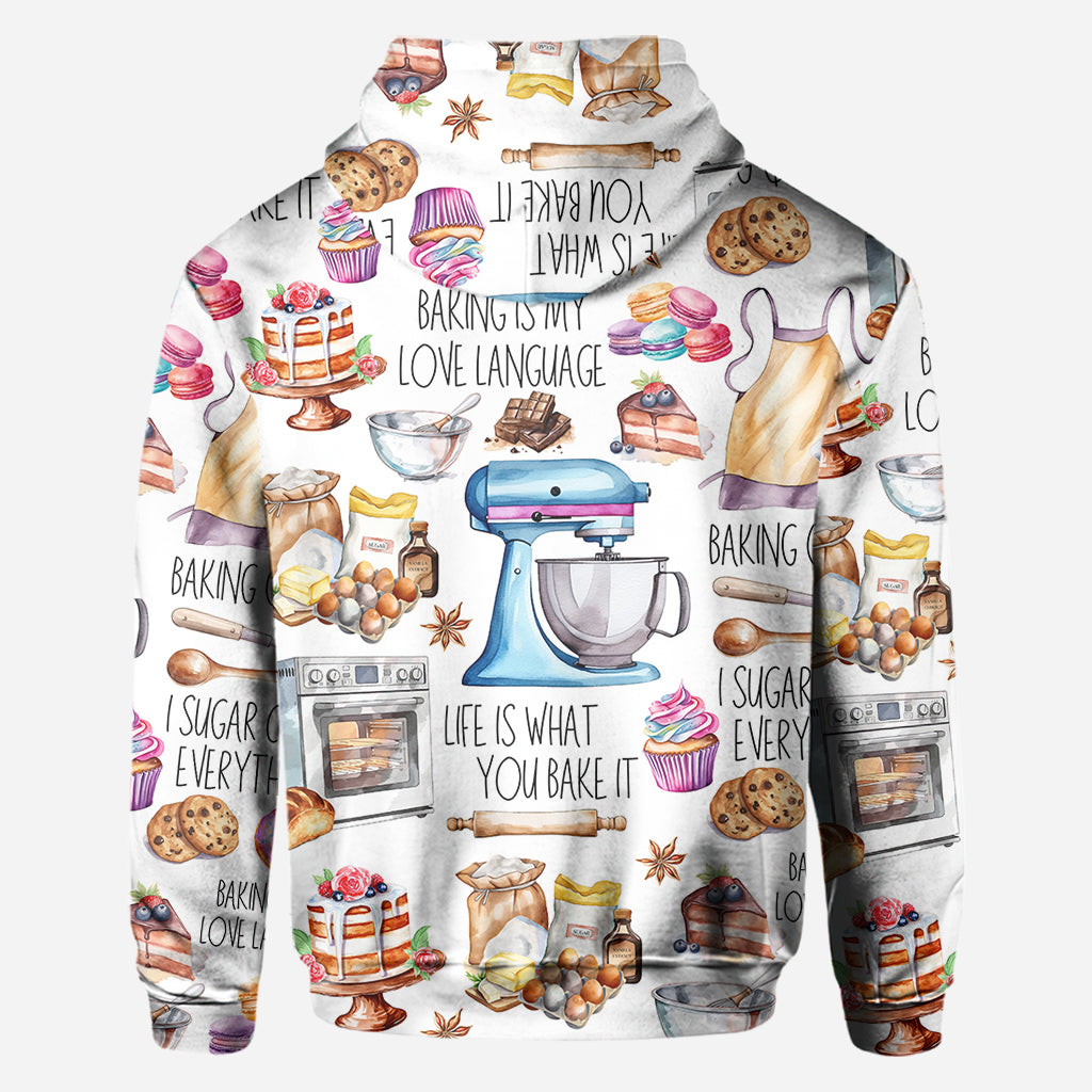 Baking Is My Love Language - Personalized Baking All Over Shirt