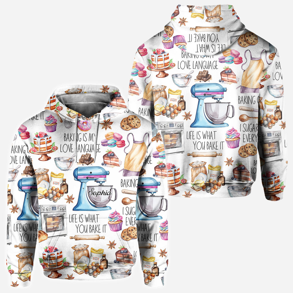 Baking Is My Love Language - Personalized Baking All Over Shirt