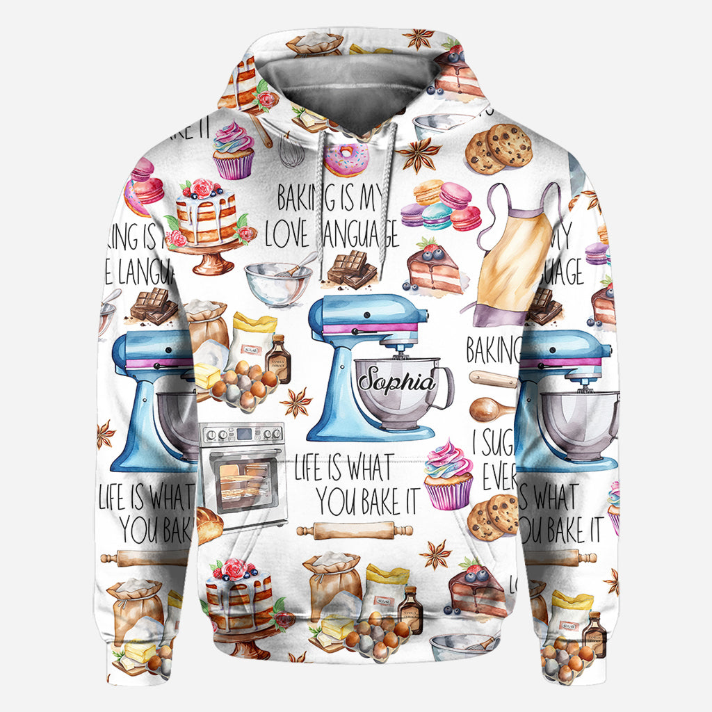 Baking Is My Love Language - Personalized Baking All Over Shirt