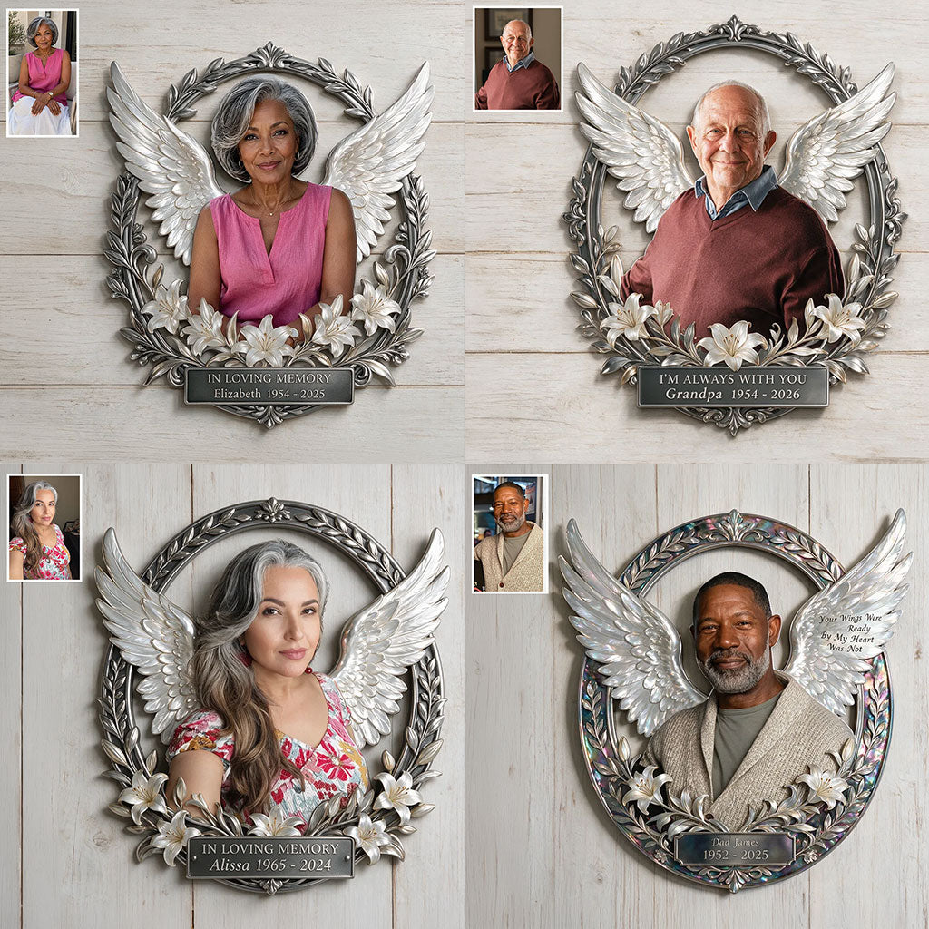 In Loving Memory - Personalized Memorial 3D Printed Cut Metal Sign