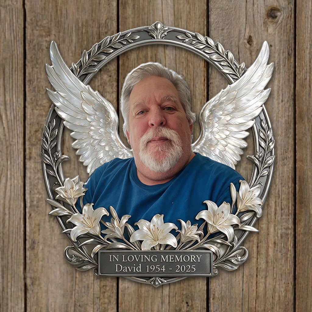 In Loving Memory - Personalized Memorial 3D Printed Cut Metal Sign