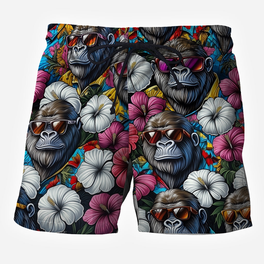 Bigfoot Summer Vibes - Personalized Hiking Hawaiian Shirt & Men Shorts