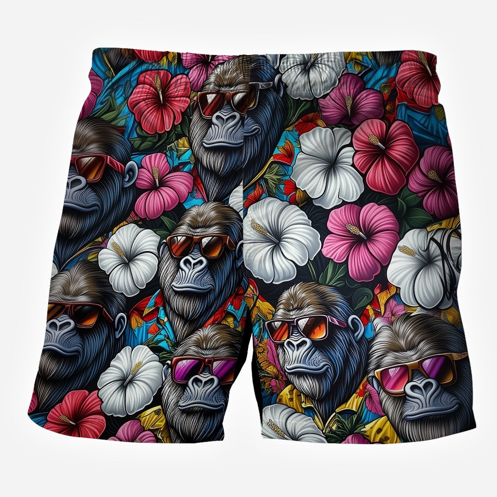 Bigfoot Summer Vibes - Personalized Hiking Hawaiian Shirt & Men Shorts