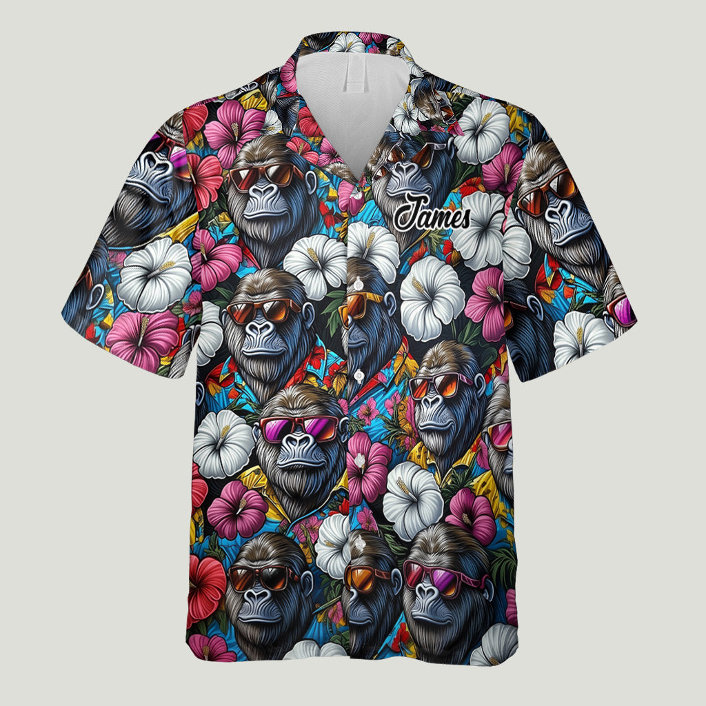 Bigfoot Summer Vibes - Personalized Hiking Hawaiian Shirt & Men Shorts