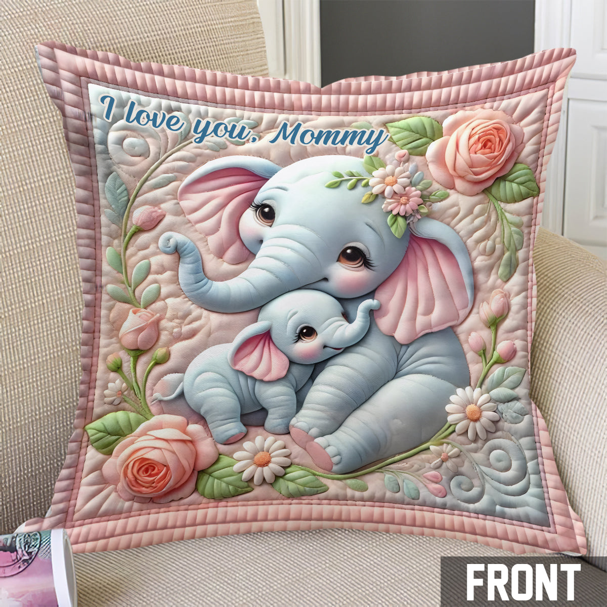 I Love You - Personalized Mother Throw Pillow