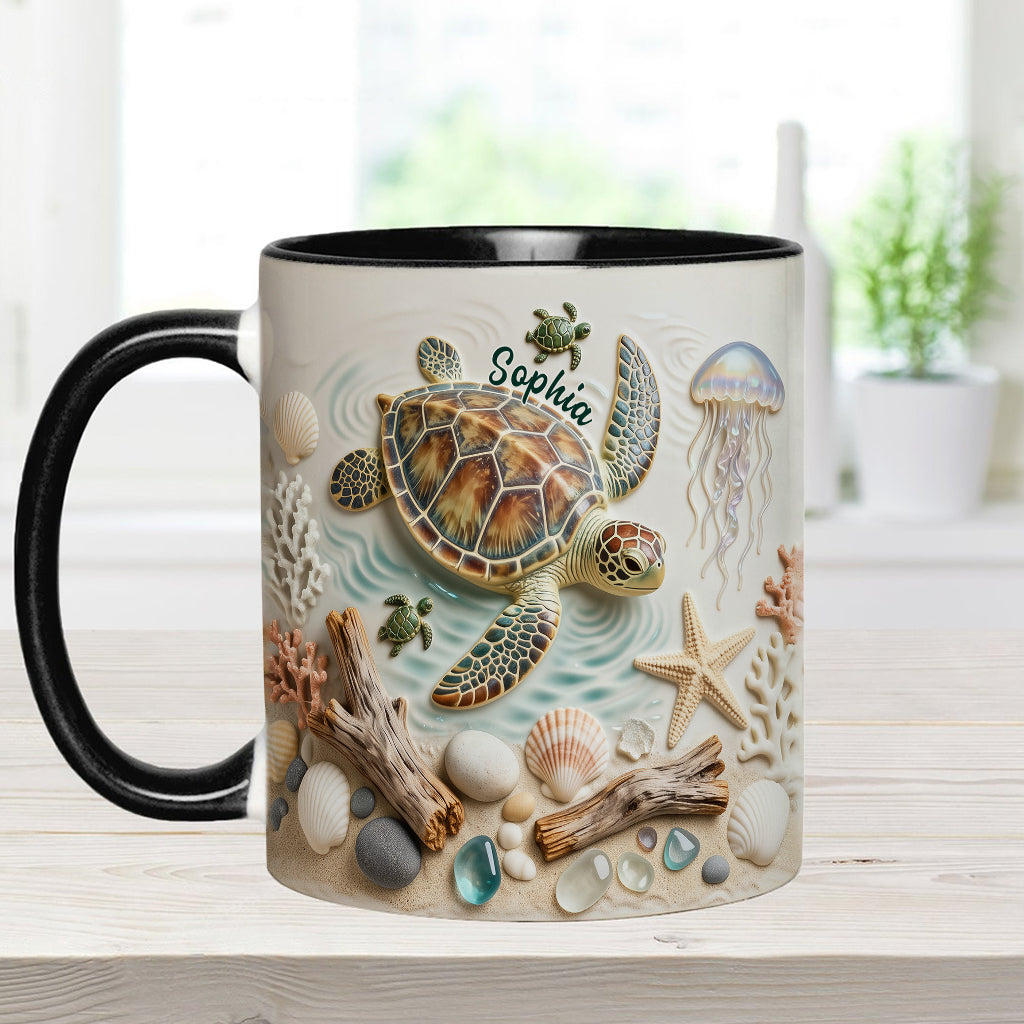 Love Turtles - Personalized Turtle Accent Mug & Coaster