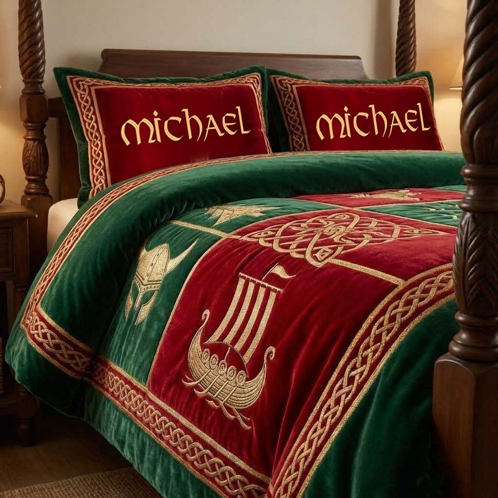 Vikings - Personalized Viking Bedding Set