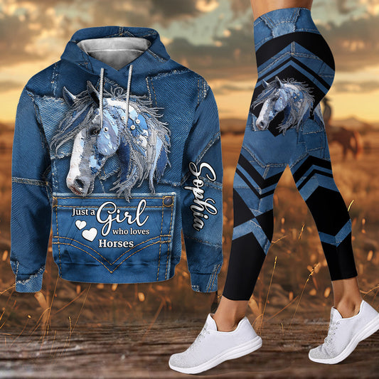 Love Horse - Personalized Horse Hoodie and Leggings