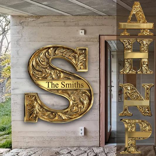 Happy Family - Personalized Family Cut Metal Sign