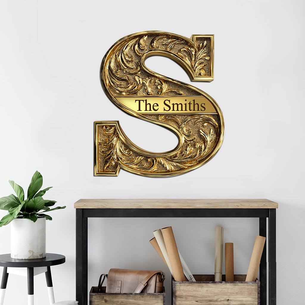 Happy Family - Personalized Family Cut Metal Sign