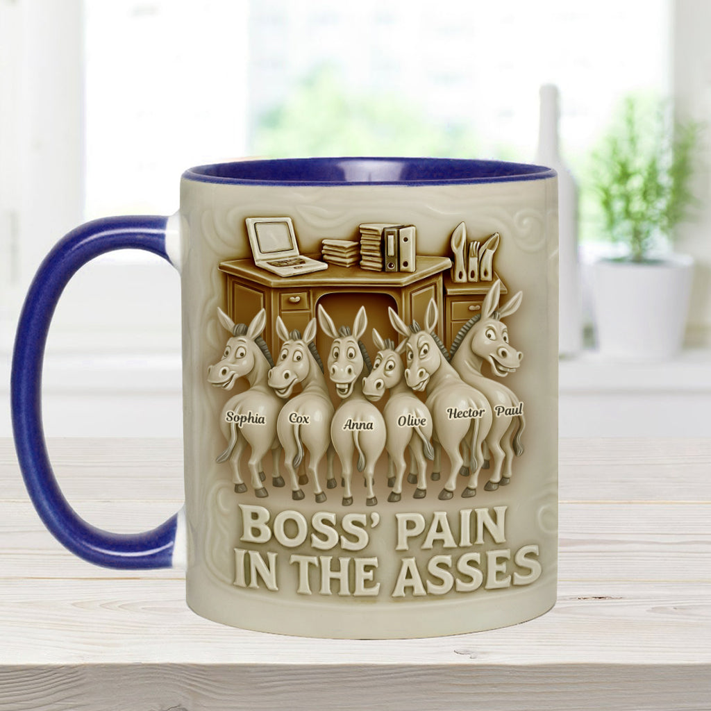 Funny Boss Pain in the Asses Donkey - Personalized Colleague Accent Mug