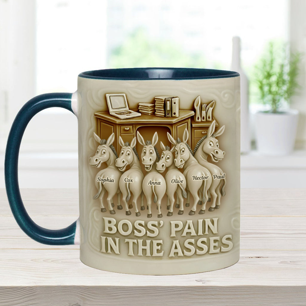 Funny Boss Pain in the Asses Donkey - Personalized Colleague Accent Mug