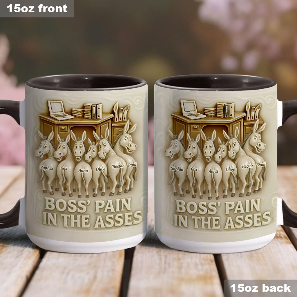 Funny Boss Pain in the Asses Donkey - Personalized Colleague Accent Mug