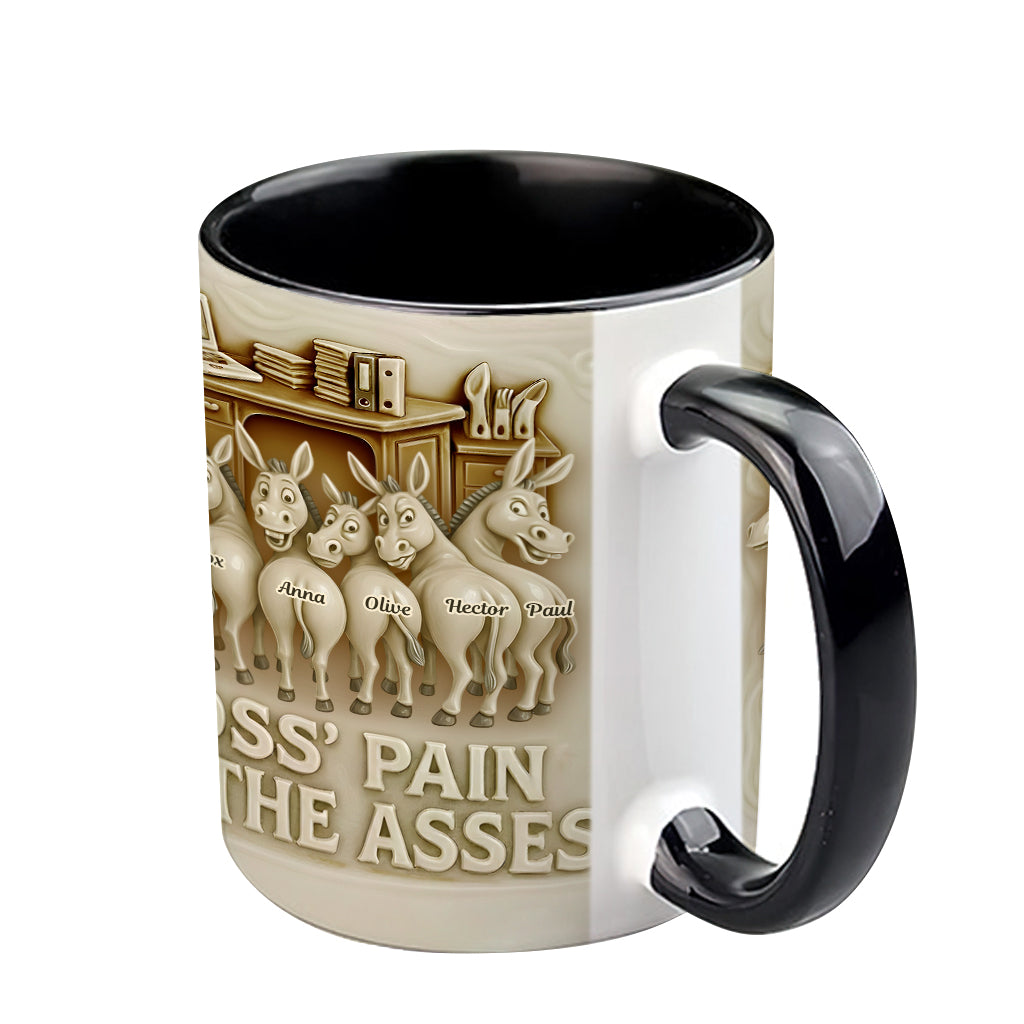 Funny Boss Pain in the Asses Donkey - Personalized Colleague Accent Mug